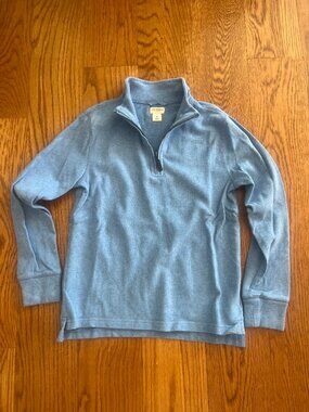 Crewcuts Boys Half-Zip Long Sleeve LightBlue Cotton Pullover Size 10